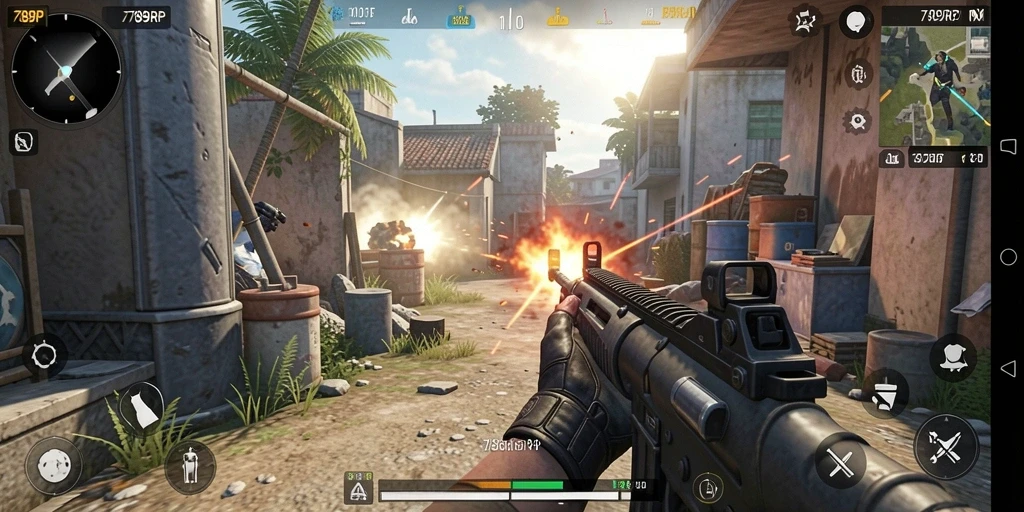 Gameplay seru dalam 789RP dengan aksi tembak-menembak yang mendebarkan.
