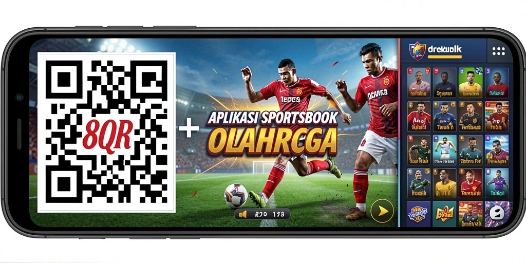 Tampilan antarmuka aplikasi 8QR dengan berbagai pilihan taruhan olahraga.