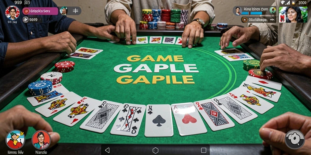 Tampilan gameplay seru dan interaktif dari game Gaple 9939.