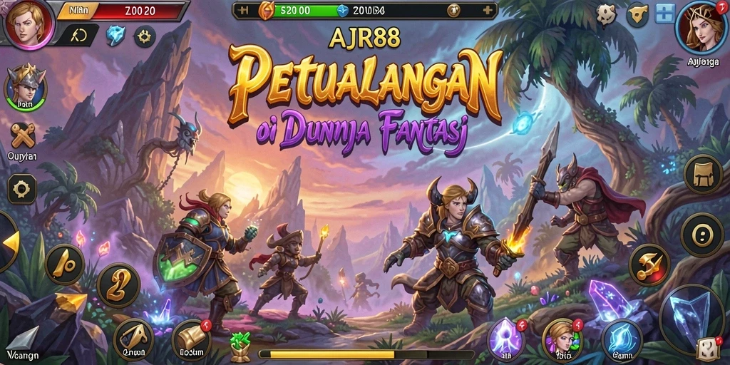 Tampilan gameplay menegangkan dan penuh petualangan di AJR88.