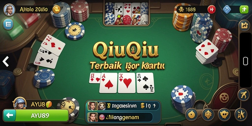 Screenshot gameplay AYU89 menampilkan keseruan bermain QiuQiu.