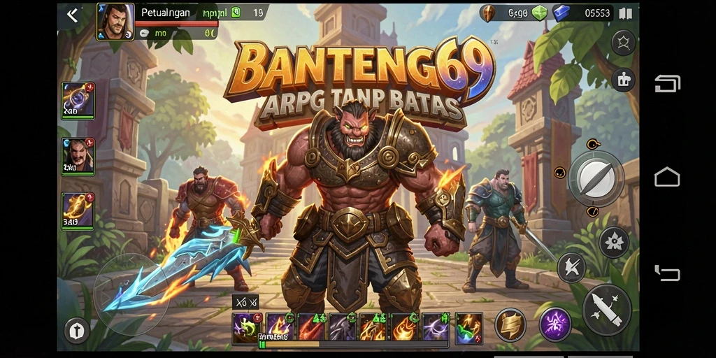 Tampilan aksi dari gameplay BANTENG69 yang penuh dengan petualangan.