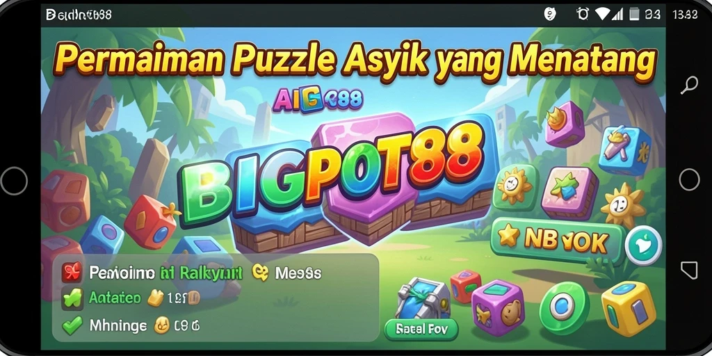 Screenshot gameplay BIGPOT88 menampilkan tantangan Puzzle yang menarik.
