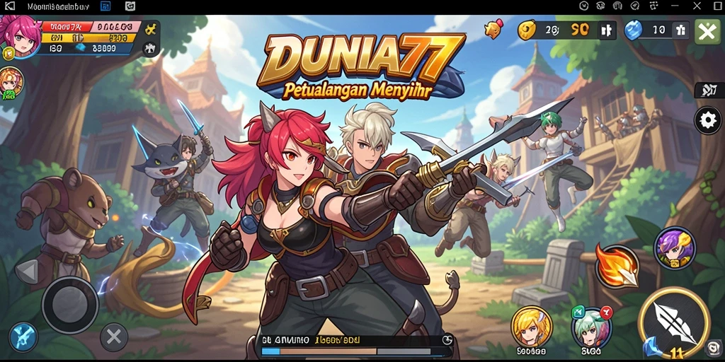 Tampilan menarik dari gameplay DUNIA77 yang mempesona.