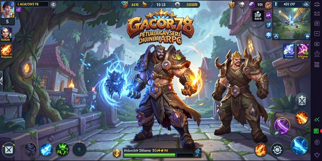 Screenshot gameplay GACOR78 yang menunjukkan aksi petualangan ARPG.