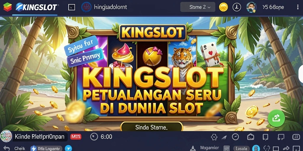 Tampilan gameplay yang mendebarkan di KINGSLOT dengan petualangan slot.