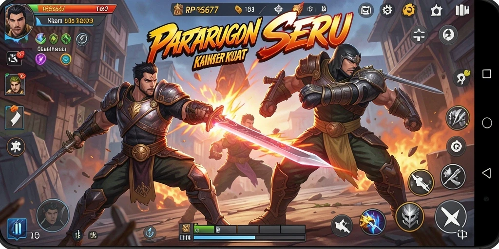 Screenshot gameplay RP6677 menampilkan aksi pertarungan yang mendebarkan.