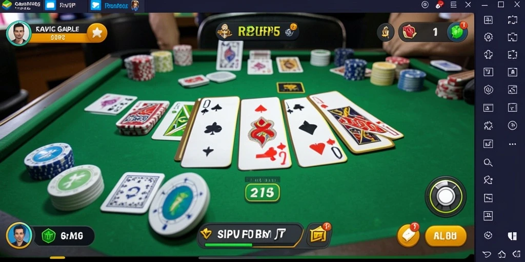 Gameplay seru RPVIP5 dengan teman-teman dalam permainan Gaple.